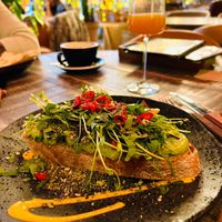 Avocado toast  at Urban House in Bratislava