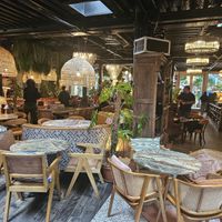 Indoor seating at Urban House in Bratislava