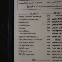 Menu at Urban House in Bratislava