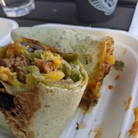 Vegan wrap at Queen City Grounds in Charlotte