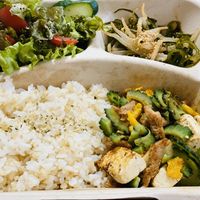 Goya Chanpuru Bento🍱 ゴーヤチャンプルー弁当🍱 at Queen's Healthy Diner in Nagoya