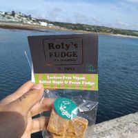 Vegan salted maple and pecan fudge. at Roly's Fudge in Bowness-on-windermere