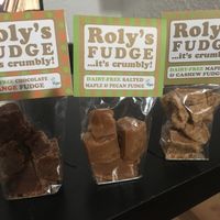 The whole 3 non dairy flavors  at Roly's Fudge in Bowness-on-windermere