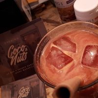 Fresh Juice with bamboo straw at Coco & Nuts Concept Store in Marseille