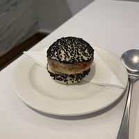 Soup served with mushroom bao bun   at Chef's Table in Chester