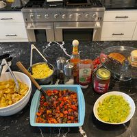 Breakfast taco bar at The Gray Barn in High Falls