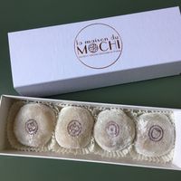 The box with 4 mochis (lemon, almond and hazelnut flavour) at La Maison du Mochi - Cherche Midi in Paris
