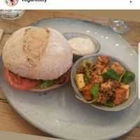 Salad with black bean burger! @combi at Combi in Eersel