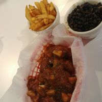 Jerk Cauliflower, Cajun fries, and black beans - oh my! at Hot Plate in Bethlehem