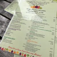 Separate vegan/veggie/gluten free menu!
 at The Plantation Restaurant & Tea Rooms in Polperro