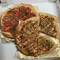 Tasty stuff! The El Egante and the Chalupa Batman!  at Secret Pizza Society in Portland