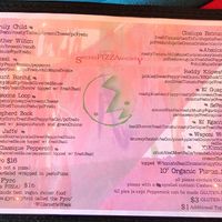 Menu at Secret Pizza Society in Portland