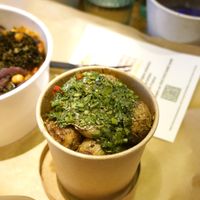 Roasted potatoes at Wholywood in Paris