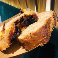 Apple cake and Banana cake. Both amazing ! at Wholywood in Paris