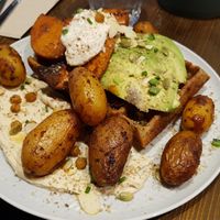 Baba waffle with potatoes at Wholywood in Paris