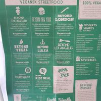 Menu card from june 2019 at Bastard Burgers in Varberg