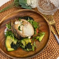 avocado open sandwich was heavenly. must have it with the side(silkened tofu) on top!  at April and May 45 꽃피는 4월 밀익는 5월 in Busan