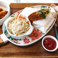 Burrito 👍 with fries at April and May 45 꽃피는 4월 밀익는 5월 in Busan