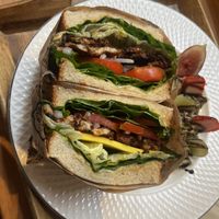 Tofu sandwich was TOO FULL  at April and May 45 꽃피는 4월 밀익는 5월 in Busan