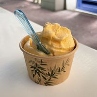 Melon gelato  at Cielo Gelato & Pizza in Willemstad