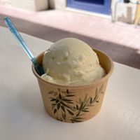 Green apple gelato  at Cielo Gelato & Pizza in Willemstad