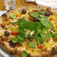 MANDRAKE pizza (top) and POPEYE pizza (bottom) at Marrobbio in Sliema