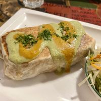 Vegan Burrito filled with jackfruit   at El Mexicano Zapata in Rotorua