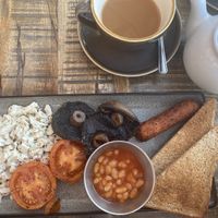 Vegan full breakfast at The Spa Hotel in Saltburn-by-the-sea
