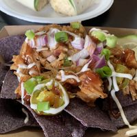 Jackfruit nachos were yummy! at The Gentle Giant Cafe in Pitman