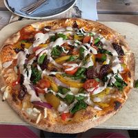 Vegan pizza at Dii:ke in Sankt Peter-ording