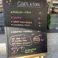 Outdoor sign at Gives a Fork in Geneva
