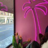 Pink interiors  at Gives a Fork in Geneva