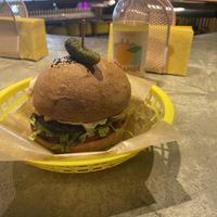 The shroom burger  at Gives a Fork in Geneva