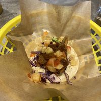 Spicy taco w deep fried tofu.   at Gives a Fork in Geneva