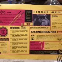 Menu at Gives a Fork in Geneva