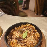 Aubergine in fermented black bean sauce at Gives a Fork in Geneva