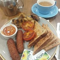 Vegan English breakfast at Indigo Cafe in Portrush