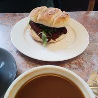 Vegan Bap and Americno at Indigo Cafe in Portrush