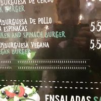 Vegan burger at El bar de Nino in Granada