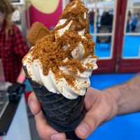 Disco Biscuit in a charcoal cone at DÁPPA in East London