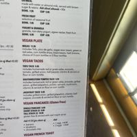 Vegan options on the menu   at Depot Cafe in Frisco