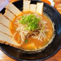 Vegan miso ramen with extra tofu at Ramen Tsubaki in Fayetteville