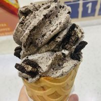 Vegan vanilla w/ Oreos and a birthday cake cone at 212 Ice Cream Studio in Gilbert