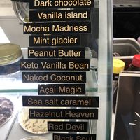 List of vegan flavors at 212 Ice Cream Studio in Gilbert