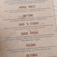 Menu August 2024 at Pele Surf Shack in Hook Of Holland