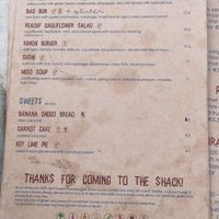 Menu August 2024 at Pele Surf Shack in Hook Of Holland