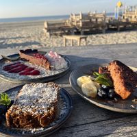 Choco banana bread, carrot cake and chocolate cake (our favorite)  at Pele Surf Shack in Hook Of Holland