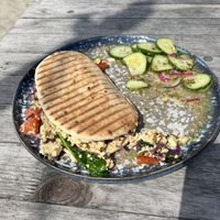 Tofu scramble pita   at Pele Surf Shack in Hook Of Holland