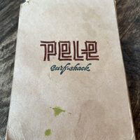 De menukaart   at Pele Surf Shack in Hook Of Holland