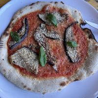 Pizza with eggplantt  at Pele Surf Shack in Hook Of Holland